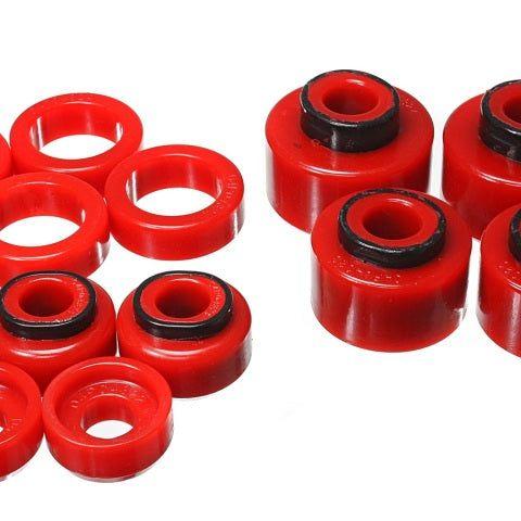 Energy Suspension 05-07 Ford F250/F350 2/4WD Red Body Mount Set-Bushing Kits-Energy Suspension-ENG4.4121R-SMINKpower Performance Parts