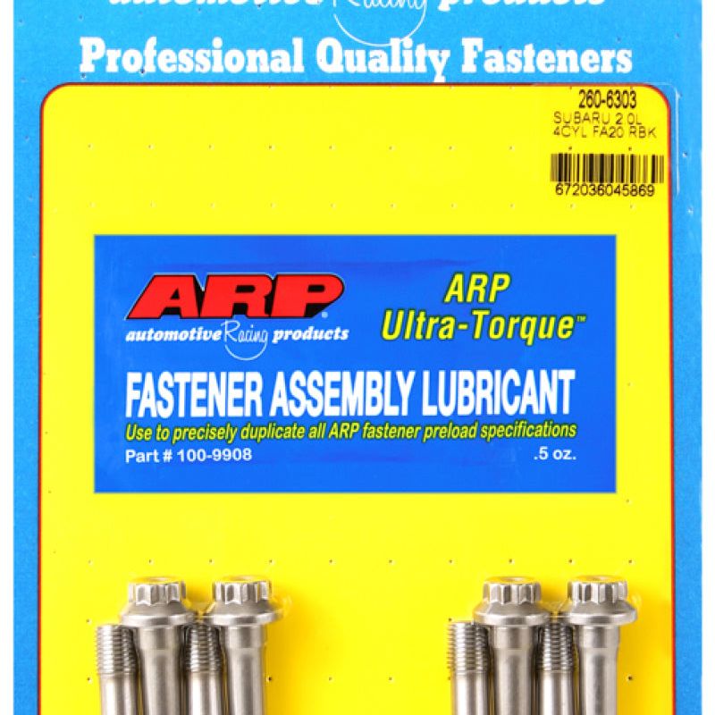 ARP Subaru FA20 2.0L Rod Bolt Kit - SMINKpower Performance Parts ARP260-6303 ARP