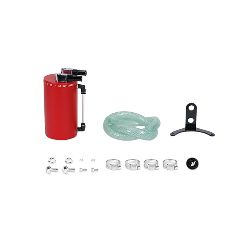 Mishimoto Large Aluminum Oil Catch Can - Wrinkle Red-Oil Catch Cans-Mishimoto-MISMMOCC-LAWRD-SMINKpower Performance Parts