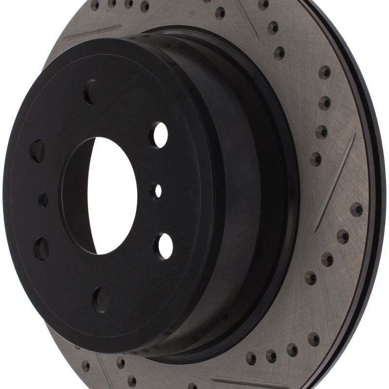 StopTech 05-10 GMC Sierra (w/ Rear Drum) / 07-09 GMC Yukon Rear Right Slotted & Drilled Rotor-Brake Rotors - Slot & Drilled-Stoptech-STO127.66065R-SMINKpower Performance Parts