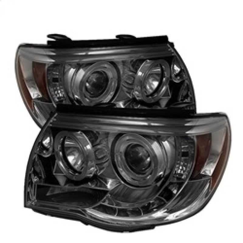 Spyder Toyota Tacoma 05-11 Projector Headlights LED Halo LED Smoke High H1 Low H1 PRO-YD-TT05-HL-SM-Headlights-SPYDER-SPY5011930-SMINKpower Performance Parts