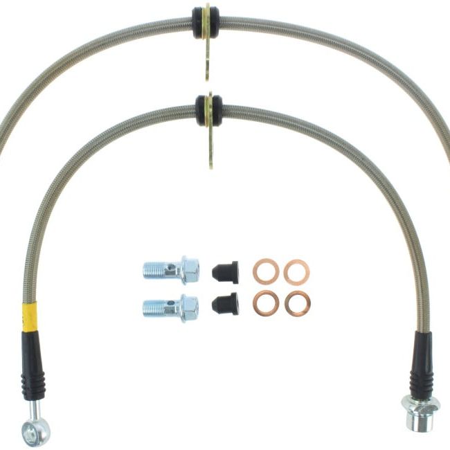 StopTech 02-12 Toyota Camry Coupe/Sedan / 04-08 Solara Front Stainless Steel Brake Lines-Brake Line Kits-Stoptech-STO950.44015-SMINKpower Performance Parts