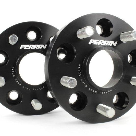 Perrin 17-18 Honda Civic Type R 64.1mm Hub 5x120 27mm Wheel Spacers (One Pair)-Wheel Spacers & Adapters-Perrin Performance-PERPHP-WHL-027BK-SMINKpower Performance Parts