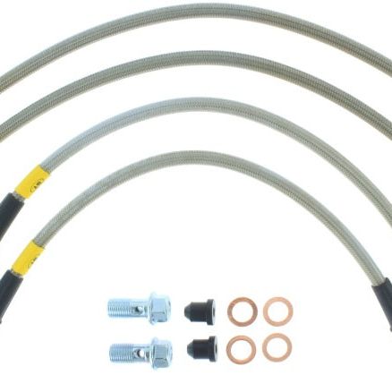 StopTech 07-08 Cadillac Escalade Stainless Steel Rear Brake Lines-Brake Line Kits-Stoptech-STO950.66502-SMINKpower Performance Parts