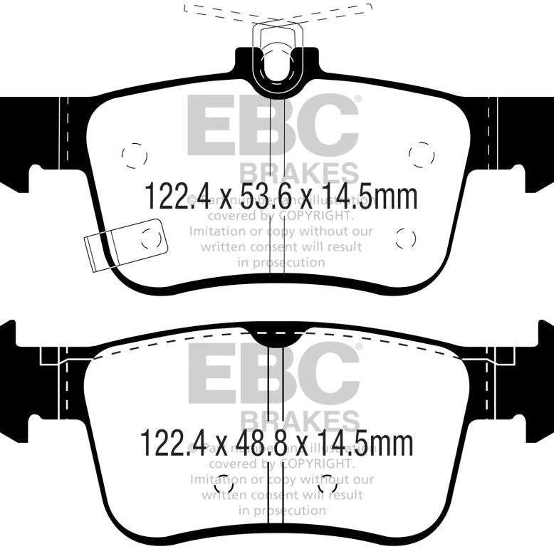 EBC 2016+ Honda Civic Coupe 1.5L Turbo Greenstuff Rear Brake Pads-Brake Pads - Performance-EBC-EBCDP22301-SMINKpower Performance Parts