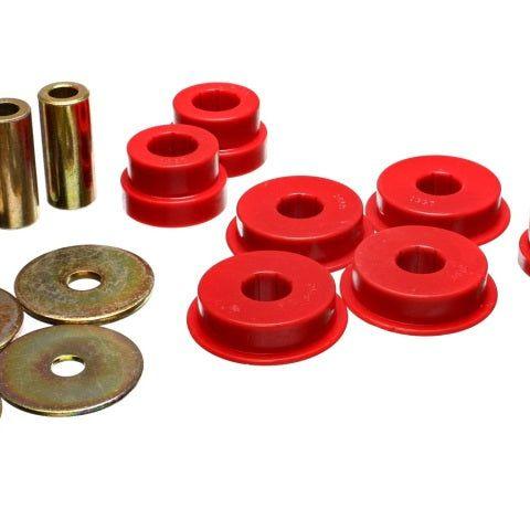 Energy Suspension 03-05 Mitsubishi Lancer EVO 8 Red Rear Differential / Mustache Bar Bushing Set-Bushing Kits-Energy Suspension-ENG5.1108R-SMINKpower Performance Parts