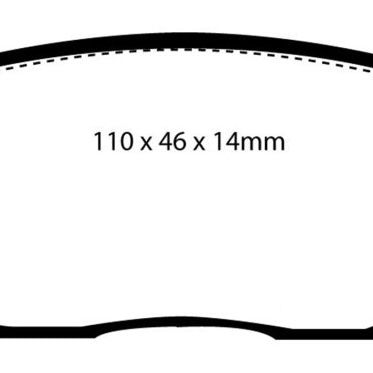 EBC 90-93 Geo Storm 1.6 Yellowstuff Front Brake Pads-Brake Pads - Performance-EBC-EBCDP4802R-SMINKpower Performance Parts