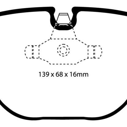 EBC 08-10 BMW M3 4.0 (E90) Redstuff Rear Brake Pads-Brake Pads - Performance-EBC-EBCDP31451C-SMINKpower Performance Parts