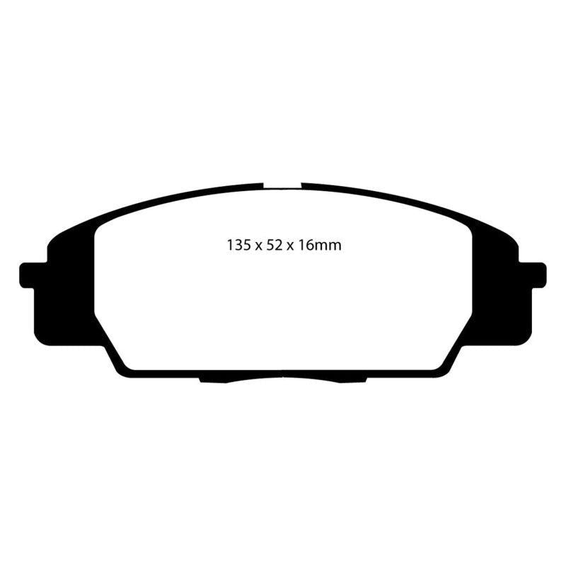 EBC 07-11 Acura CSX (Canada) 2.0 Type S Redstuff Front Brake Pads-Brake Pads - Performance-EBC-EBCDP31254C-SMINKpower Performance Parts