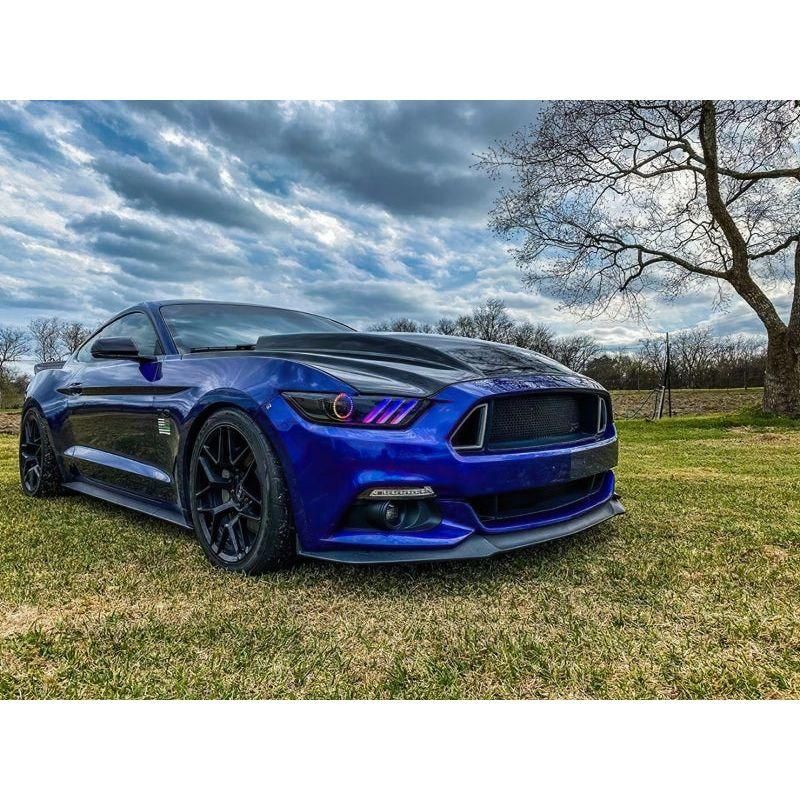 Oracle 15-17 Ford Mustang Dynamic RGB+A Pre-Assembled Headlights - Black Edition - ColorSHIFT - SMINKpower Performance Parts ORL8199-332 ORACLE Lighting