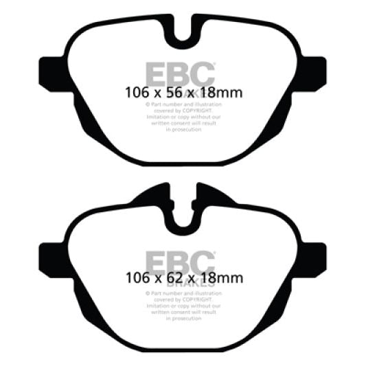 EBC 11+ BMW X3 2.0 Turbo (F25) Redstuff Rear Brake Pads-Brake Pads - Performance-EBC-EBCDP32047C-SMINKpower Performance Parts