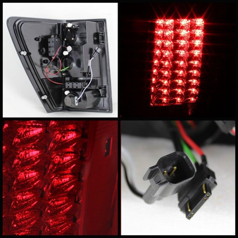 Spyder Jeep Grand Cherokee 07-10 LED Tail Lights Red Clear ALT-YD-JGC07-LED-RC - SMINKpower Performance Parts SPY5070203 SPYDER