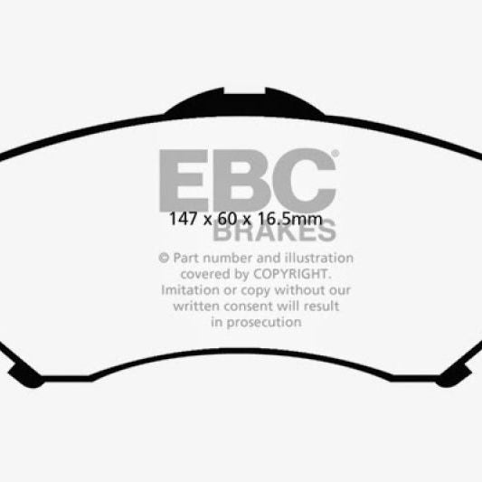 EBC 08-11 Chrysler Town & Country 3.3 Greenstuff Front Brake Pads-Brake Pads - Performance-EBC-EBCDP61798-SMINKpower Performance Parts