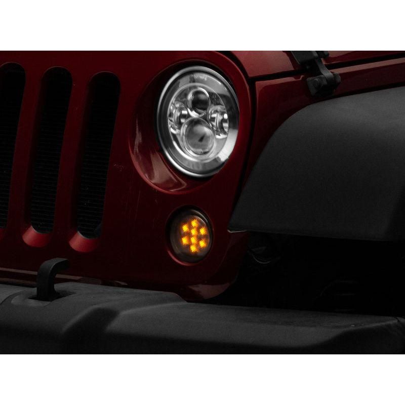 Raxiom 07-18 Jeep Wrangler JK Axial Series LED Amber Turn Signals (Smoked) - SMINKpower Performance Parts RAXJ108040 Raxiom