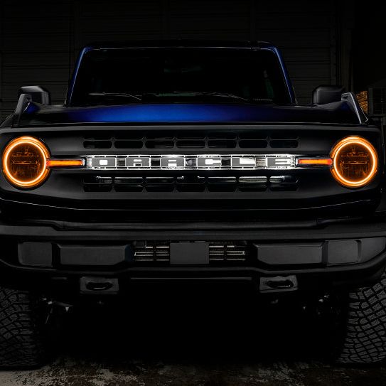 Oracle 21-22 Ford Bronco Headlight Halo Kit w/DRL Bar - Base Headlights ColorSHIFT -w/2.0 Controller - SMINKpower Performance Parts ORL1471-333 ORACLE Lighting