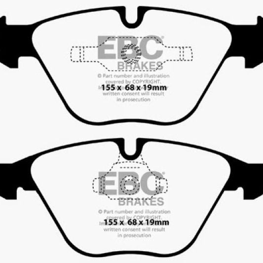 EBC 06-12 BMW 335i 3.0T (E90/E92/E93) Bluestuff Front Brake Pads-Brake Pads - Racing-EBC-EBCDP52006NDX-SMINKpower Performance Parts