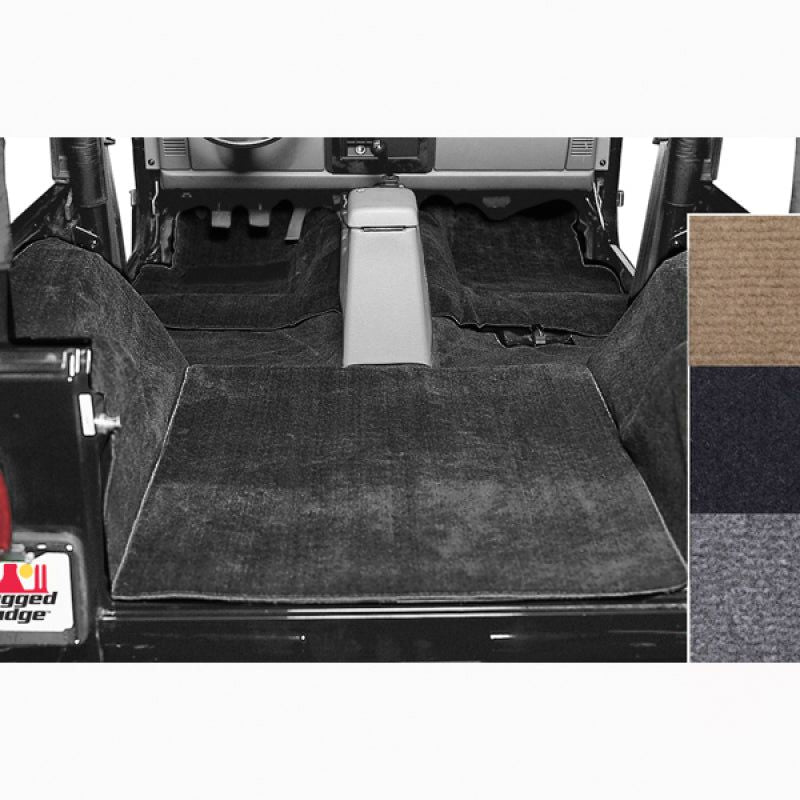 Rugged Ridge Deluxe Carpet Kit Black 76-95 Jeep CJ / Jeep Wrangler Models - SMINKpower Performance Parts RUG13690.01 Rugged Ridge