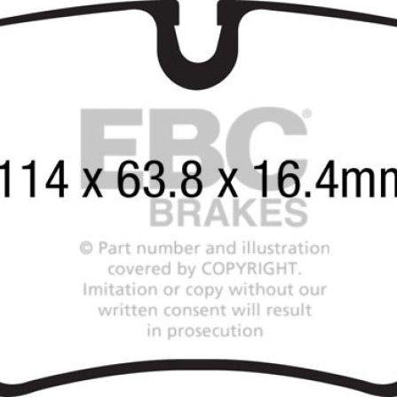 EBC 14+ Jaguar F-Type (Cast Iron Rotors Only) 5.0 Supercharged (490) Yellowstuff Rear Brake Pads-Brake Pads - Performance-EBC-EBCDP42192R-SMINKpower Performance Parts