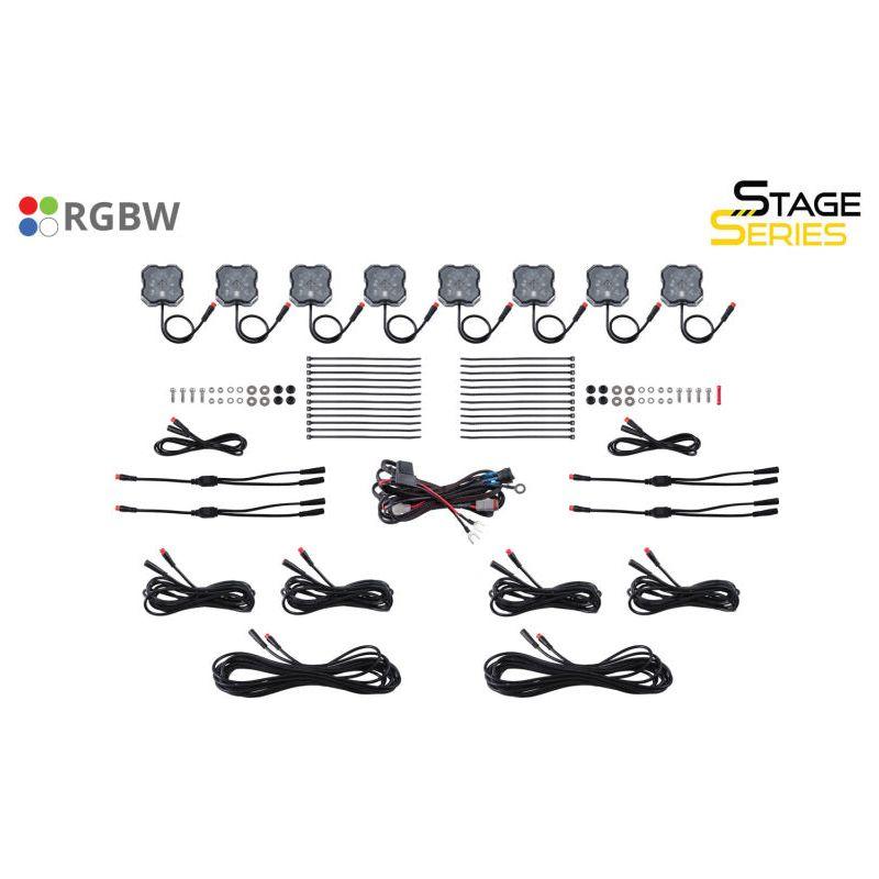 Diode Dynamics Stage Series RGBW LED Rock Light (8-pack) - SMINKpower Performance Parts DIODD7454 Diode Dynamics