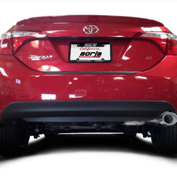 Borla 14-17 Toyota Corolla S 1.8L AT/MT FWD 4Dr S-Type Single Oval Rolled Angle-Cut Rear Sec Exhaust-Axle Back-Borla-BOR11897-SMINKpower Performance Parts