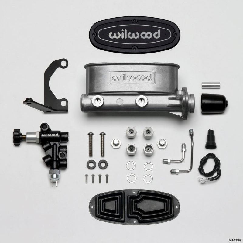 Wilwood HV Tandem M/C Kit w L/H Bracket & Prop Valve - 1in Bore - SMINKpower Performance Parts WIL261-13269 Wilwood