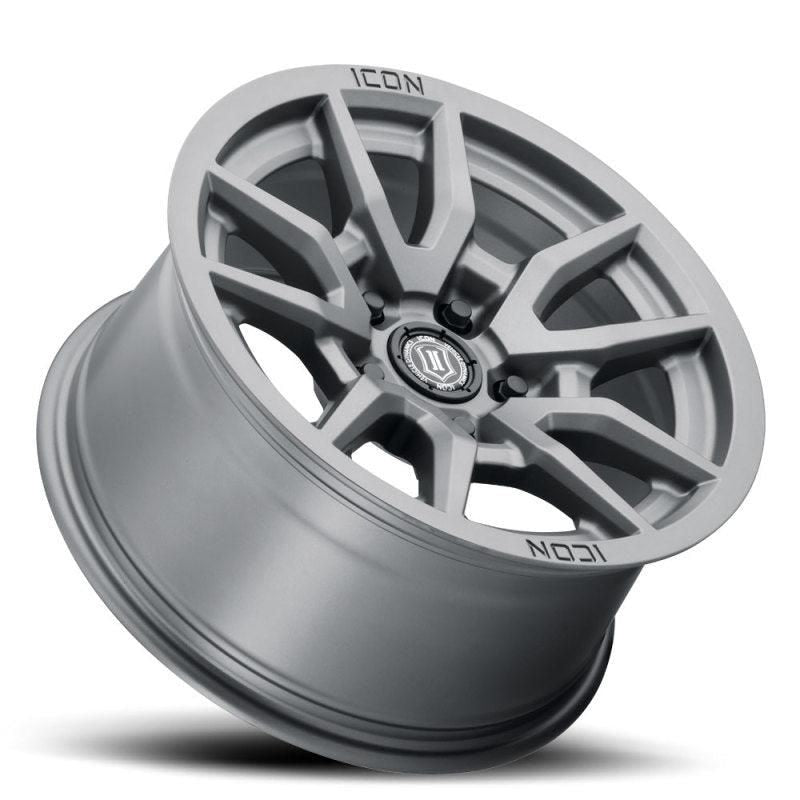 ICON Vector 5 17x8.5 5x150 25mm Offset 5.75in BS 110.1mm Bore Titanium Wheel - SMINKpower Performance Parts ICO2617855557TT ICON