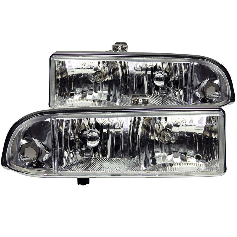 ANZO 1998-2005 Chevrolet S-10 Crystal Headlights Chrome-Headlights-ANZO-ANZ111014-SMINKpower Performance Parts