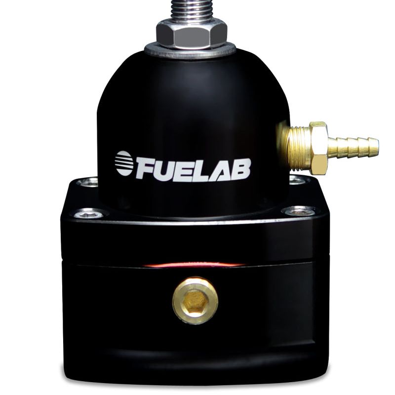 Fuelab 515 EFI Adjustable FPR 25-90 PSI (2) -10AN In (1) -6AN Return - Black-Fuel Pressure Regulators-Fuelab-FLB51501-1-SMINKpower Performance Parts