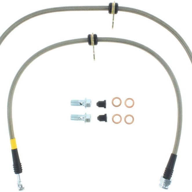 StopTech 06+ Civic Si Stainless Steel Front Brake Lines-Brake Line Kits-Stoptech-STO950.40011-SMINKpower Performance Parts