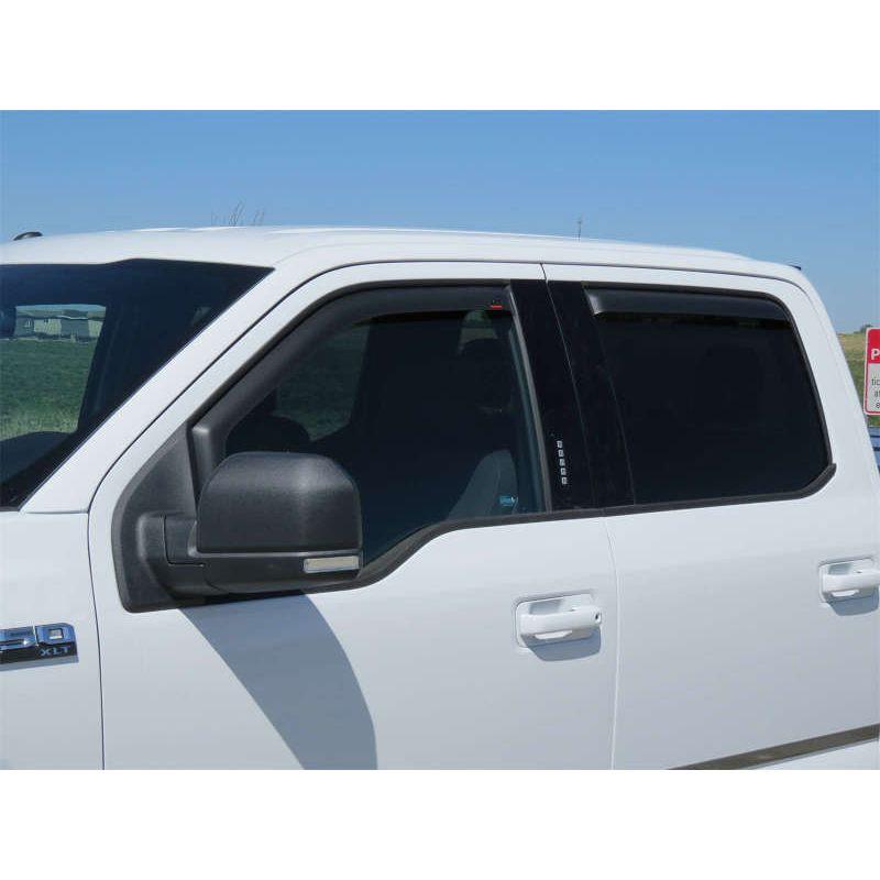 EGR 15+ Ford F150 Crew Cab In-Channel Window Visors - Set of 4 - Matte (573495) - SMINKpower Performance Parts EGR573495 EGR