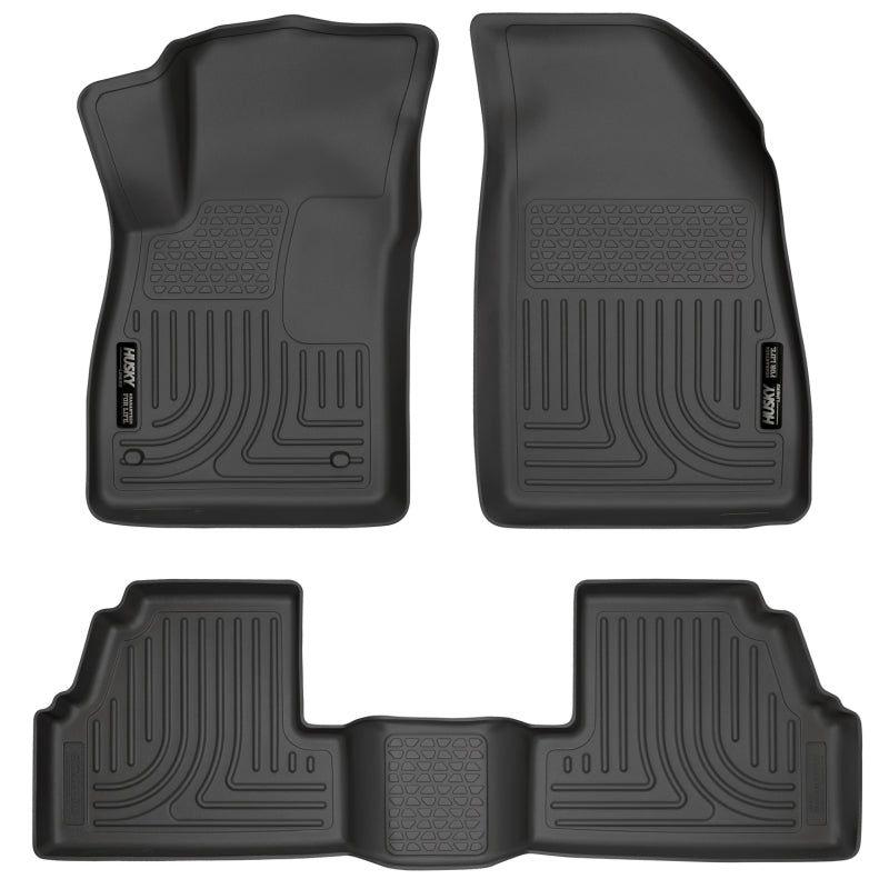 Husky Liners 13-14 Buick Encore WeatherBeater Black Front/2nd Row Floor Liners-Floor Mats - Rubber-Husky Liners-HSL98271-SMINKpower Performance Parts