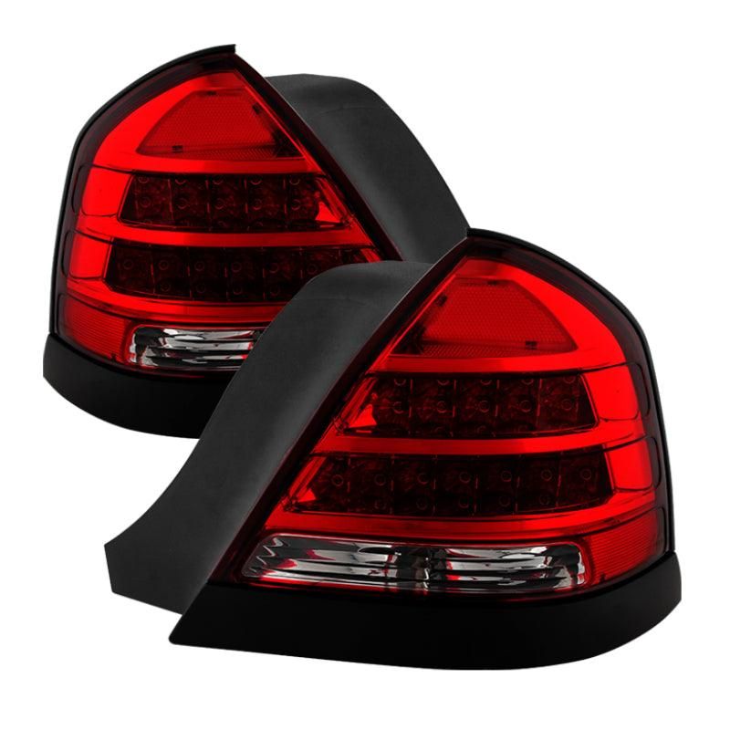 Xtune 98-11 Ford Crown Victoria LED Tail Lights -Red Clear ALT-JH-CVIC98-LED-PI-RC - xtune-98-11-ford-crown-victoria-led-tail-lights-red-clear-alt-jh-cvic98-led-pi-rc