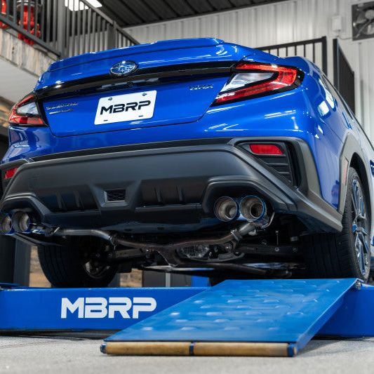 MBRP 2022 Subaru WRX 2.5in Dual Split Rear Exit w/ Quad BE Tips - T304 - SMINKpower Performance Parts MBRPS48103BE MBRP