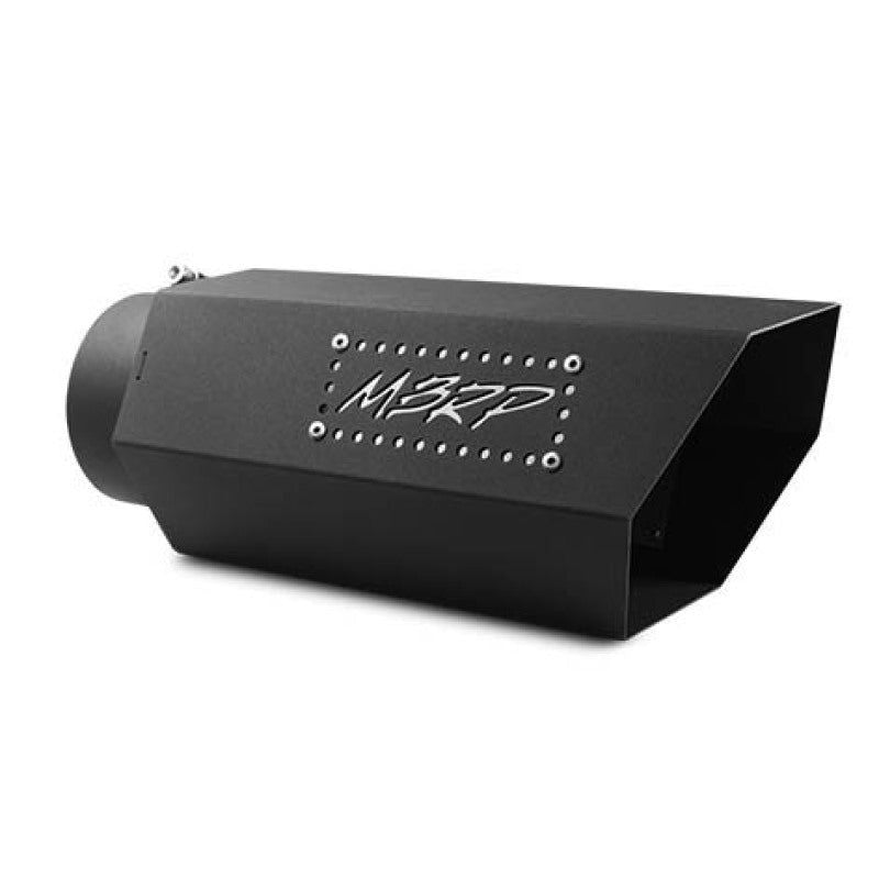 MBRP Universal Hex Tip 5in Inlet 16in Length w/ Logo - Black Coated-Tips-MBRP-MBRPT5166BLK-SMINKpower Performance Parts