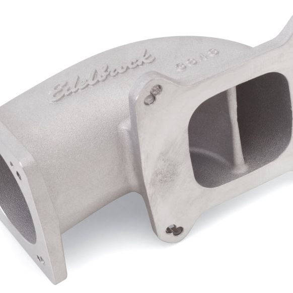 Edelbrock Low Profile Intake Elbow 90mm Throttle Body to Square-Bore Flange As-Cast Finish - SMINKpower Performance Parts EDE3848 Edelbrock