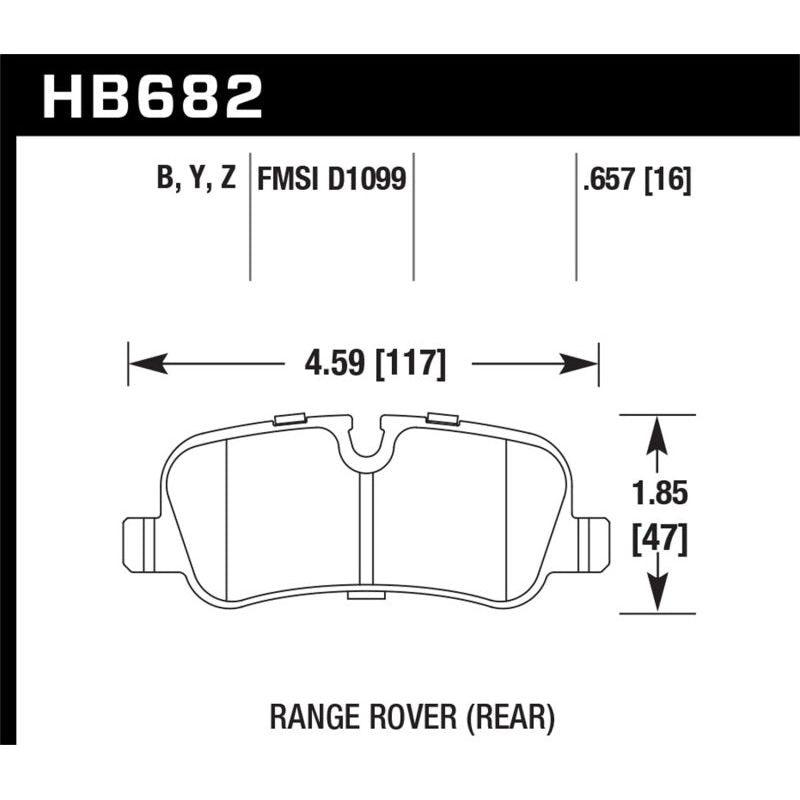 Hawk 05-09 Range Rover LR3 D1099 LTS Street Rear Brake Pads - SMINKpower Performance Parts HAWKHB682Y.657 Hawk Performance