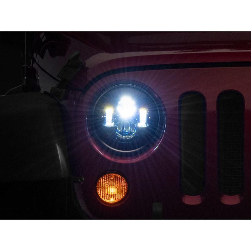 Raxiom 97-18 Jeep Wrangler TJ/JK Axial Series LED Daymaker Headlights- Black Housing (Clear Lens) - SMINKpower Performance Parts RAXJ108042 Raxiom