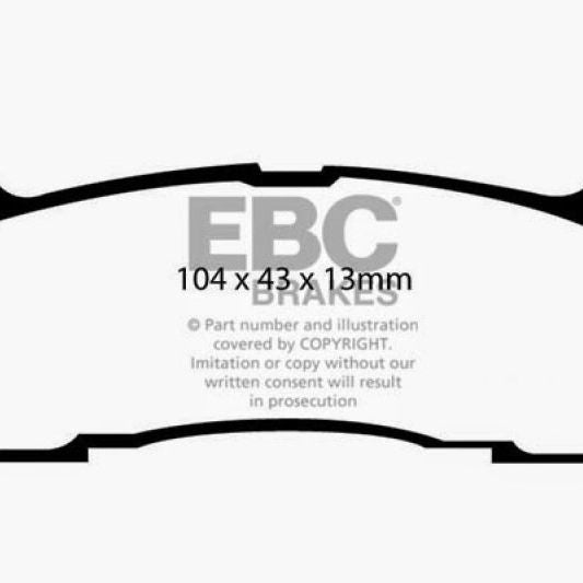 EBC 97-02 Ford Escort 2.0 Redstuff Rear Brake Pads-Brake Pads - Performance-EBC-EBCDP31003C-SMINKpower Performance Parts