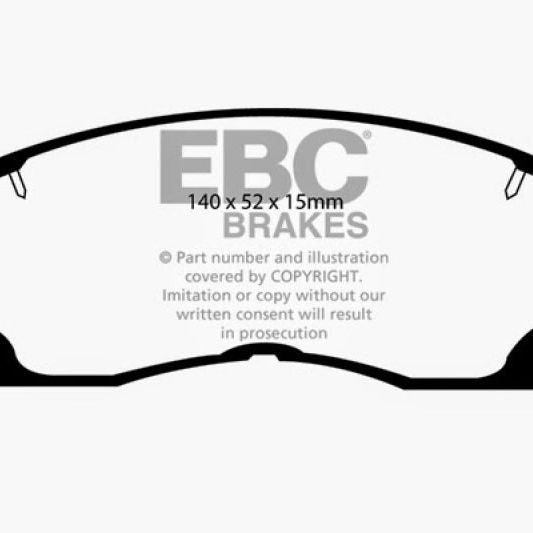 EBC 91-92 Toyota MR2 2.0 Turbo Yellowstuff Front Brake Pads-Brake Pads - Performance-EBC-EBCDP4936R-SMINKpower Performance Parts