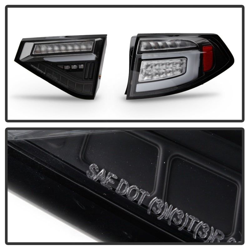 Spyder 08-14 Subara Impreza WRX Hatchback LED Tail Lights Seq Signal Black ALT-YD-SI085D-SEQ-BK-Tail Lights-SPYDER-SPY5086730-SMINKpower Performance Parts