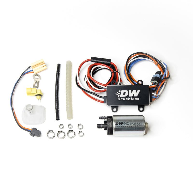DeatschWerks DW440 440lph Brushless Fuel Pump w/ PWM Controller & Install Kit 2015+ Ford Mustang GT-Fuel Pumps-DeatschWerks-DWK9-442-C103-0906-SMINKpower Performance Parts