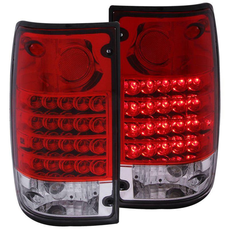 ANZO 1989-1995 Toyota Pickup LED Taillights Red/Clear-Tail Lights-ANZO-ANZ311043-SMINKpower Performance Parts