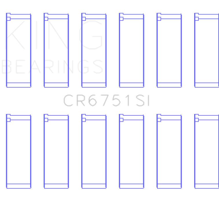 King 97-07 Ford 2.5L/2.9L/3.0L (Size STD) Rod Bearing Set-Bearings-King Engine Bearings-KINGCR6751SI-SMINKpower Performance Parts