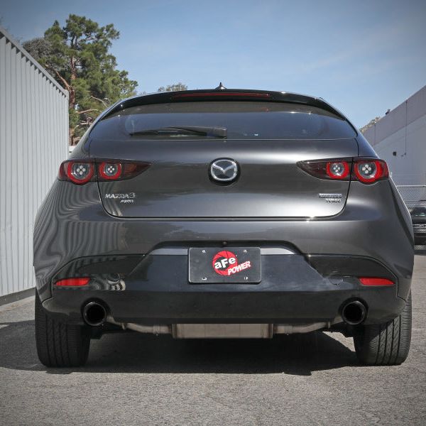 aFe 19-22 Mazda 3 L4 2.5L Takeda 3in to 2-1/2in 304 Stainless Steel Axle-Back Exhaust w/ Black Tip - SMINKpower Performance Parts AFE49-37023-B aFe
