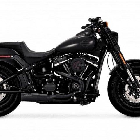Vance & Hines HD Softail Fat Bob 18-22 HO 2-1 Black PCX Full System Exhaust - SMINKpower Performance Parts VAH47331 Vance and Hines