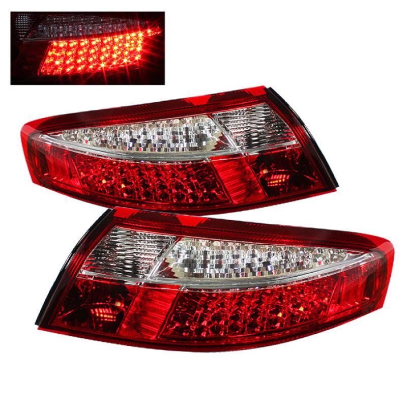Xtune Porsche 911 996 ( Non 4S. Turbo. GT3 ) 99-04 LED Tail Lights Red Clear ALT-ON-P99699-LED-RC - SMINKpower Performance Parts SPY5013132 SPYDER