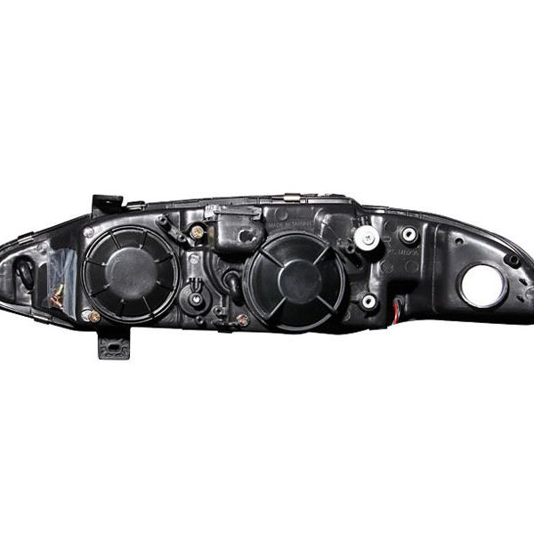 ANZO 1997-1999 Mitsubishi Eclipse Projector Headlights w/ Halo Black G2-Headlights-ANZO-ANZ121365-SMINKpower Performance Parts