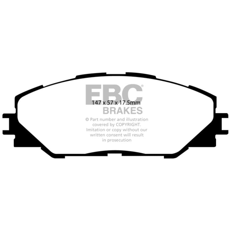 EBC 09-10 Pontiac Vibe 2.4 2WD Yellowstuff Front Brake Pads-Brake Pads - Performance-EBC-EBCDP41792R-SMINKpower Performance Parts