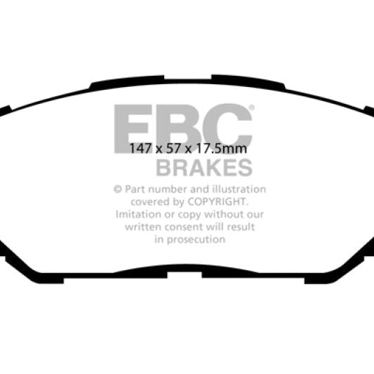 EBC 06-08 Toyota RAV 4 2.4 (3rd Row Seats) Greenstuff Front Brake Pads-Brake Pads - Performance-EBC-EBCDP61792-SMINKpower Performance Parts