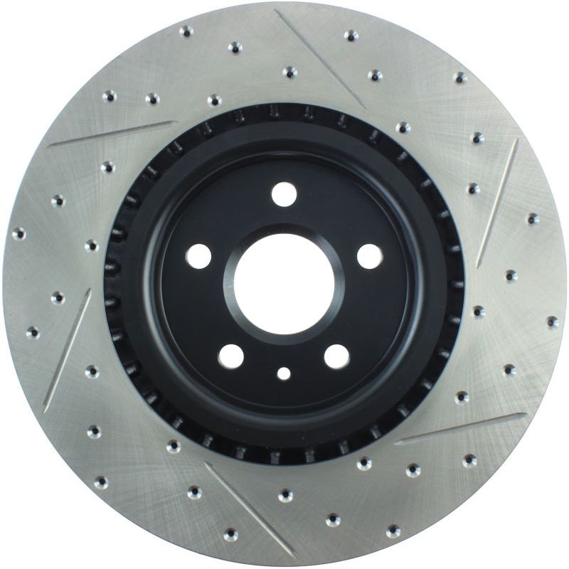 StopTech Slotted & Drilled Sport Brake Rotor-Brake Rotors - Slot & Drilled-Stoptech-STO127.62124R-SMINKpower Performance Parts